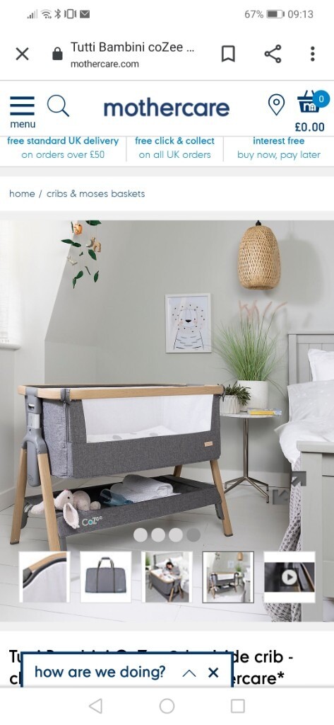mothercare cozee crib
